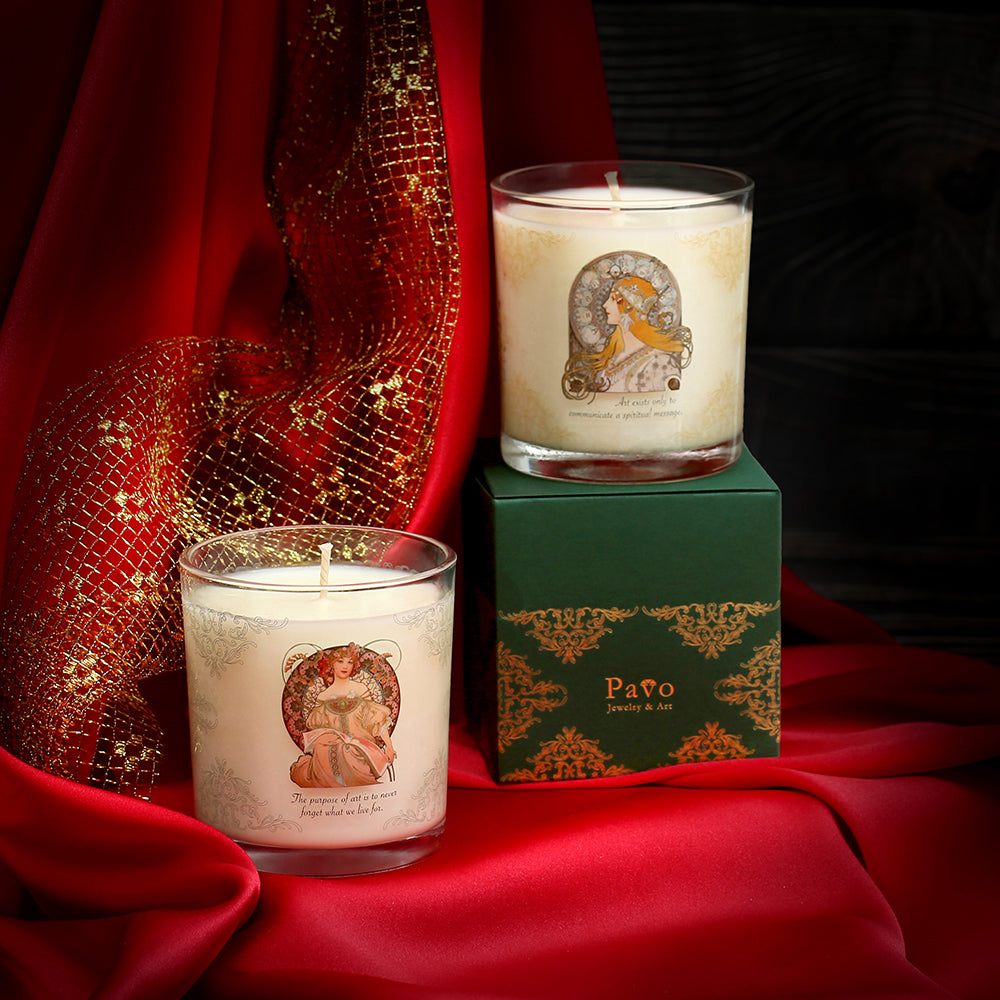 Alphonse Mucha’s F. Champenois Signature Classic Candle