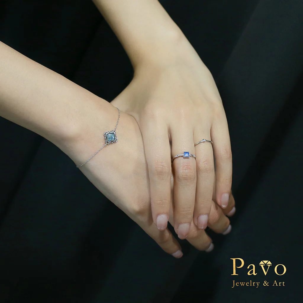 "Two Young Girls at the Piano" Artistic Inlay Bracelet