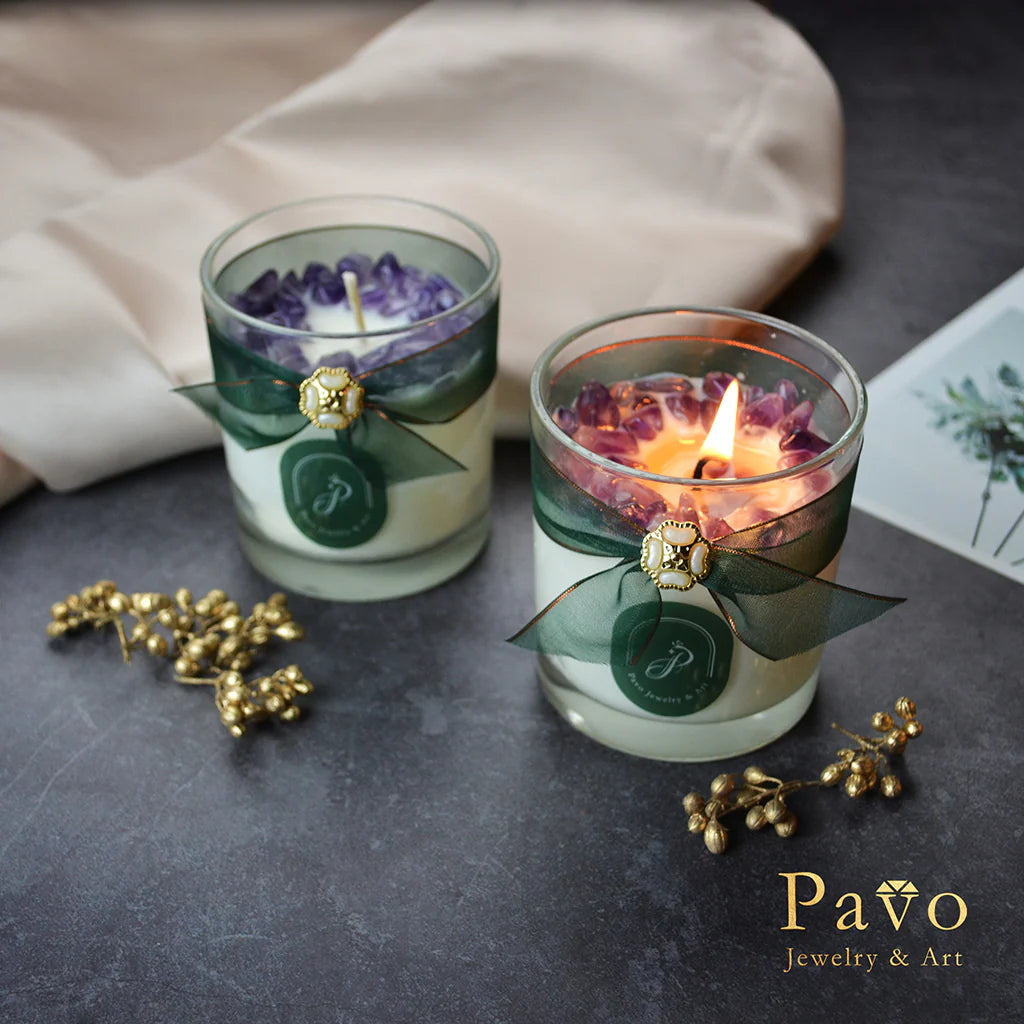 Crystal Energy Candle "Amethyst"