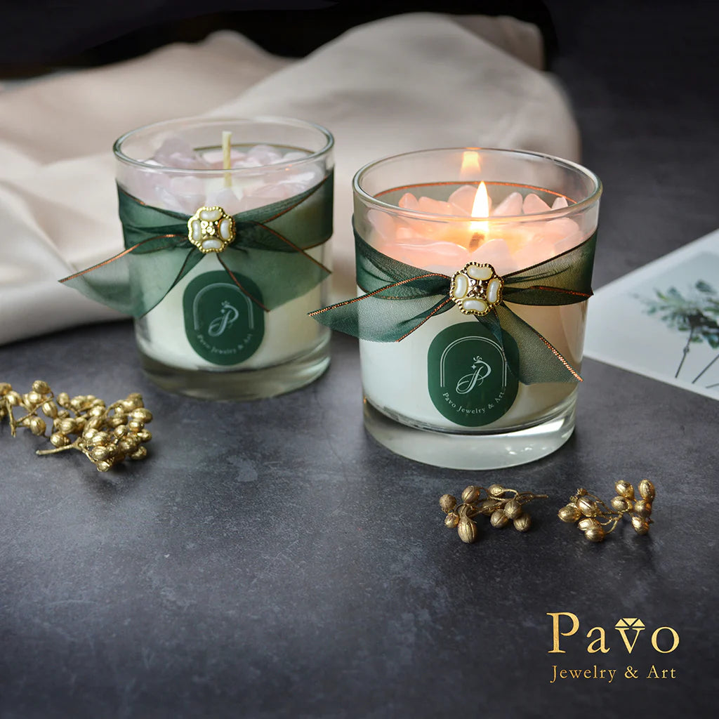 Crystal Energy Candle "Rose Quartz"