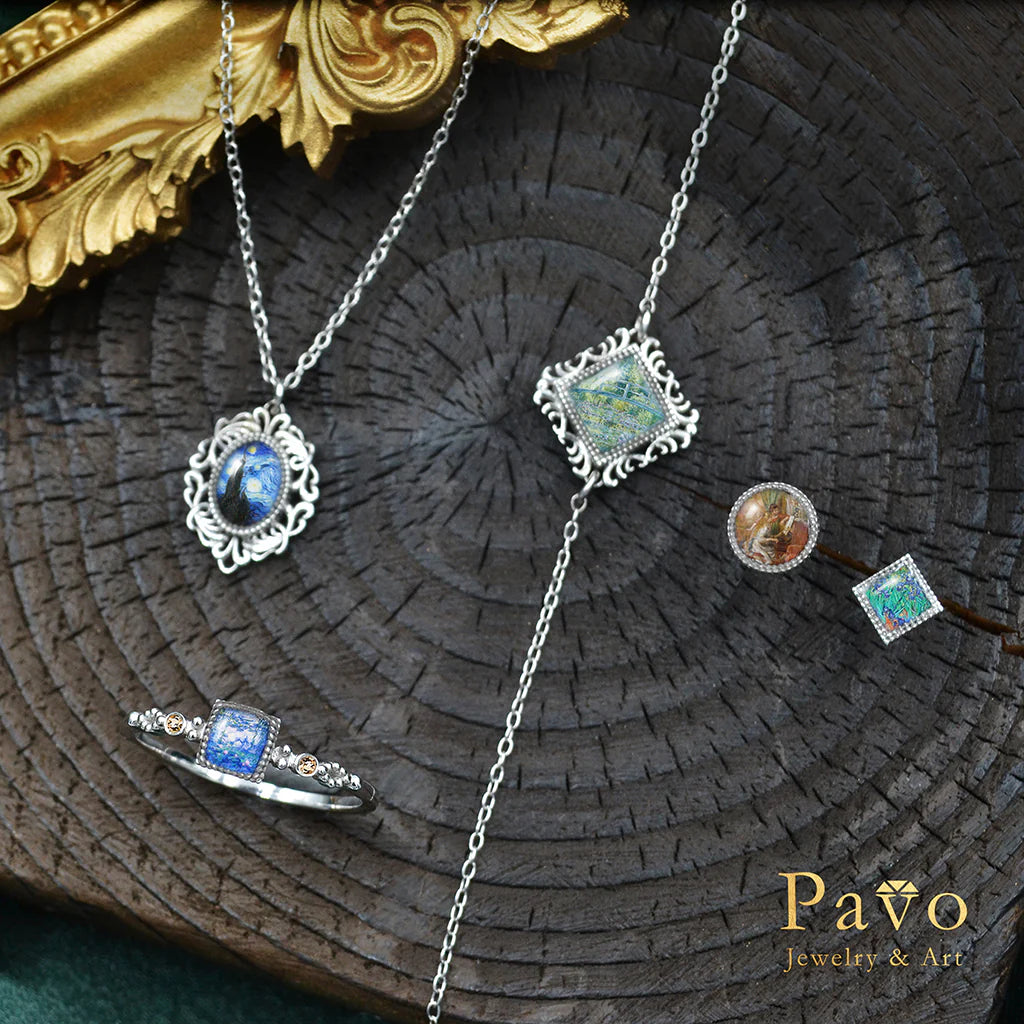 "Two Young Girls at the Piano" Artistic Inlay Bracelet