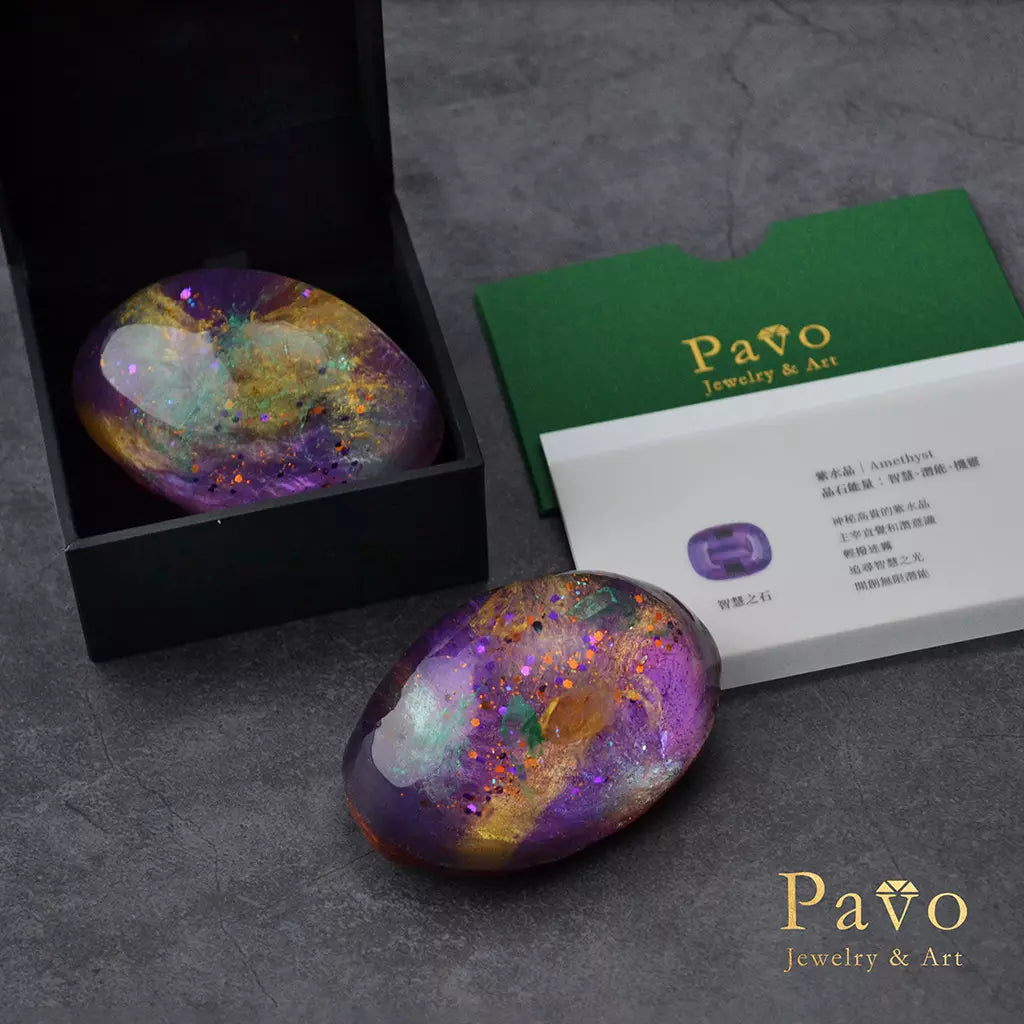 February Birthstone "Amethyst" Art Gemstone Soap