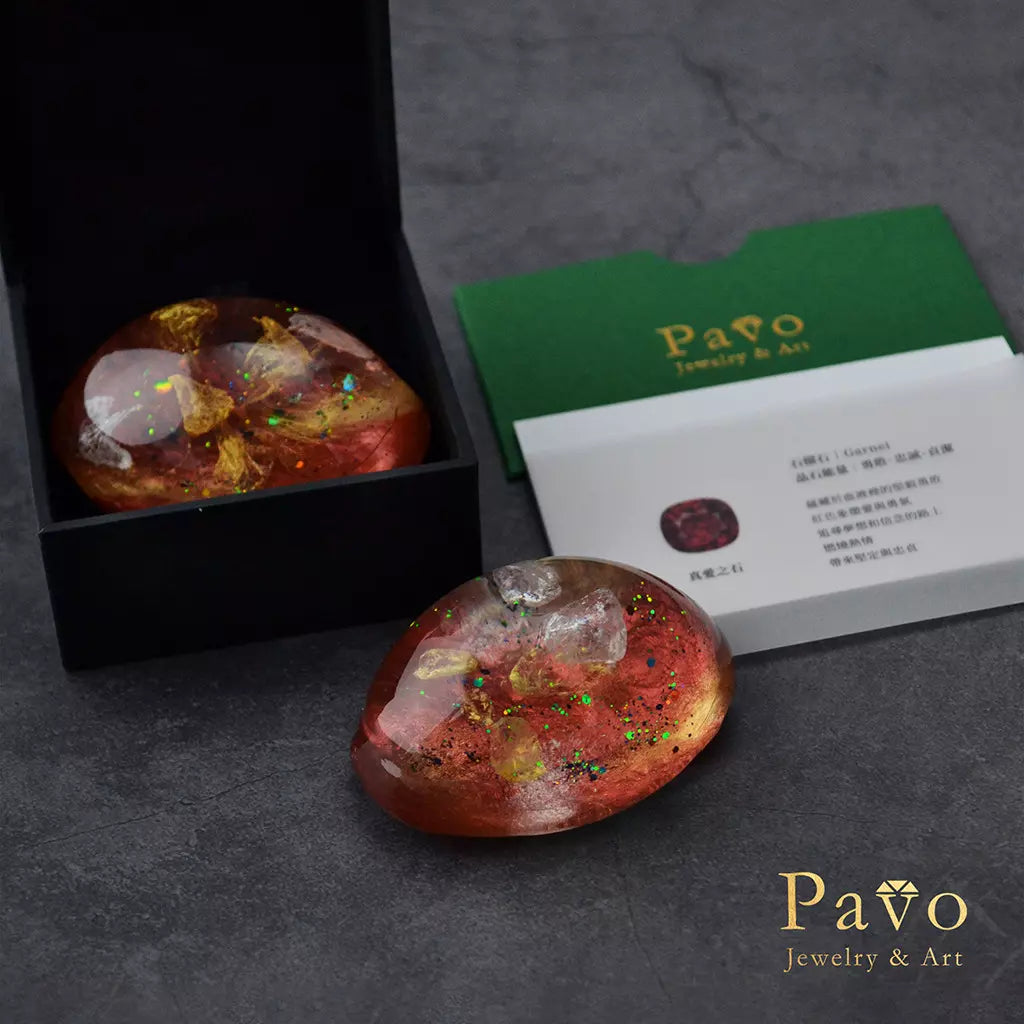 January Birthstone "Garnet" Art Gemstone Soap