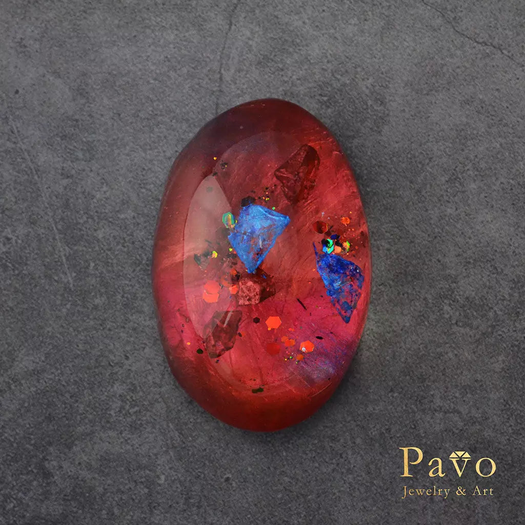 July Birthstone "Ruby" Art Gemstone Soap