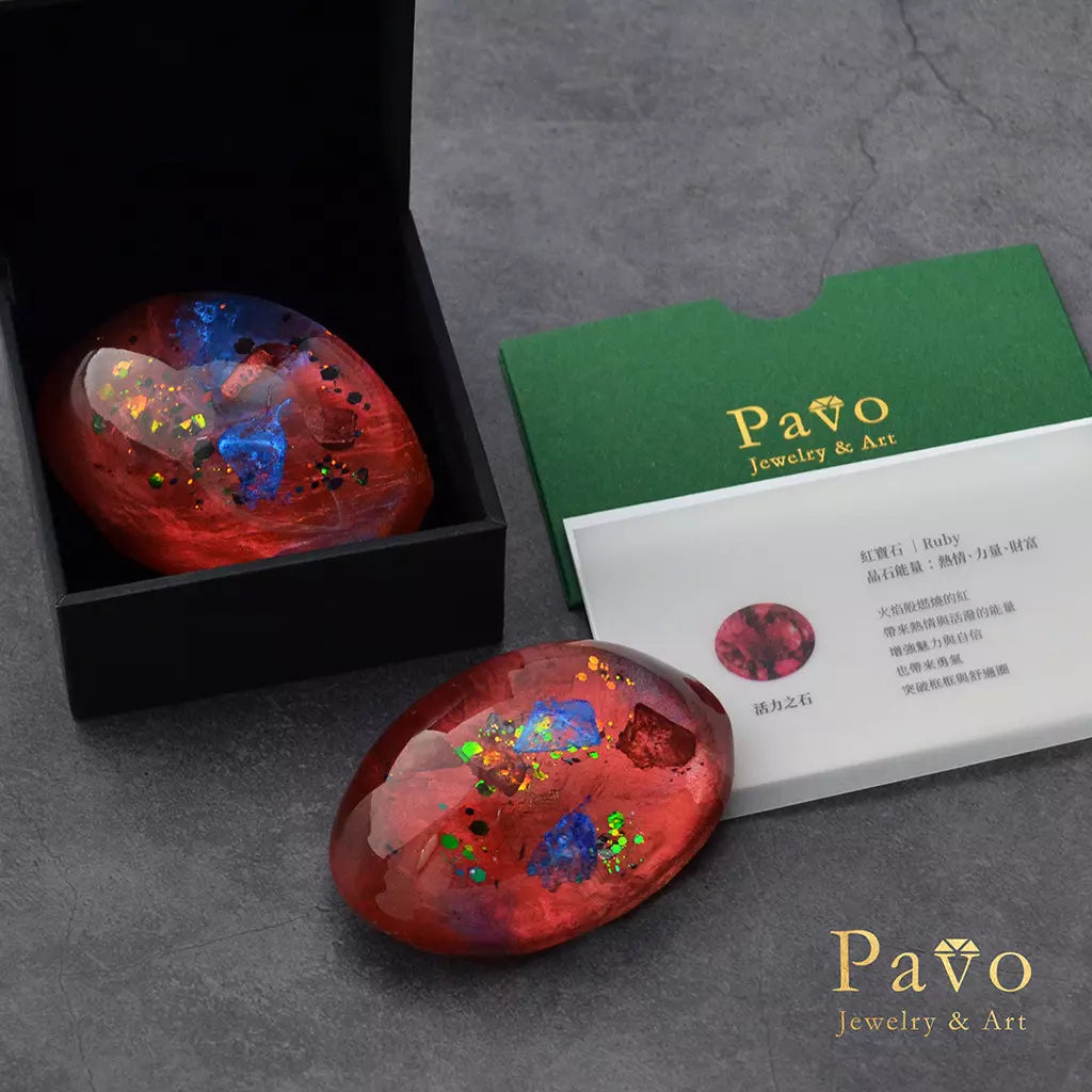 July Birthstone "Ruby" Art Gemstone Soap