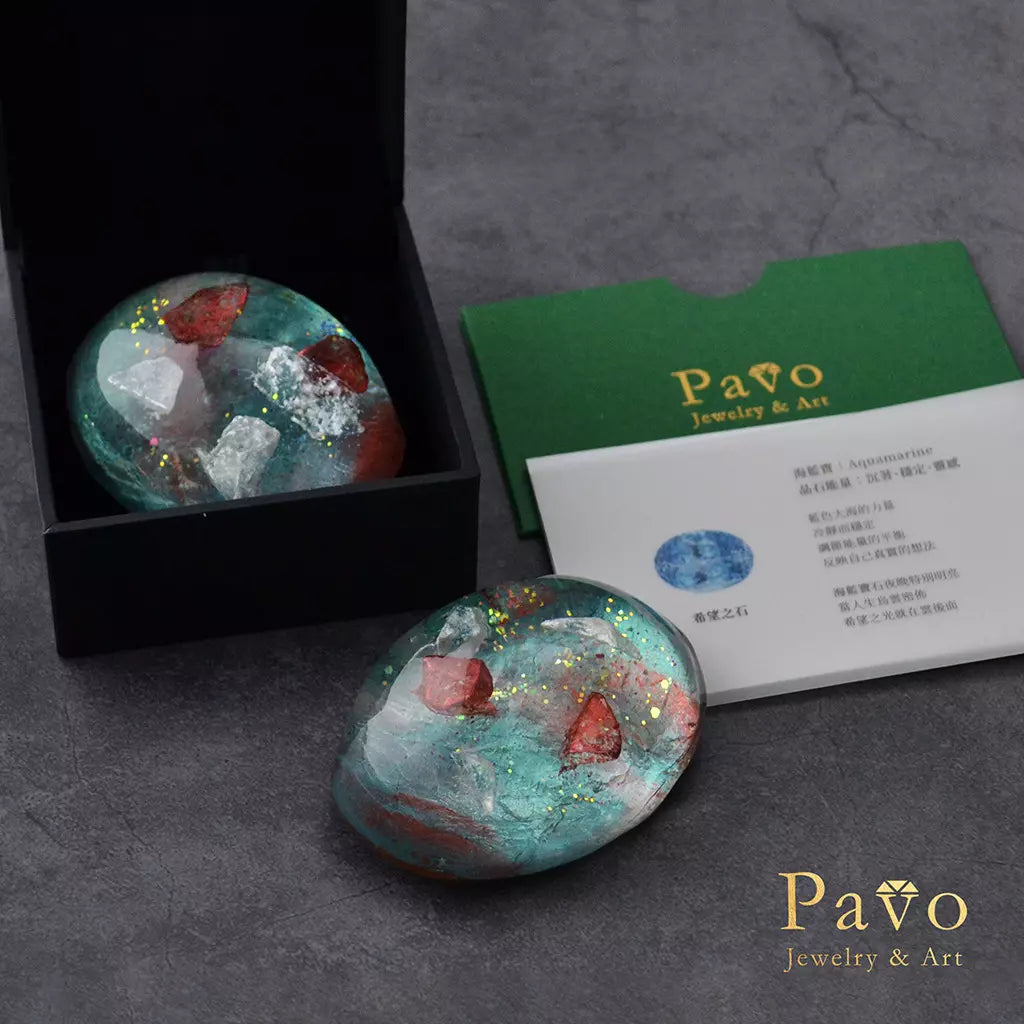 March Birthstone "Aquamarine" Art Gemstone Soap