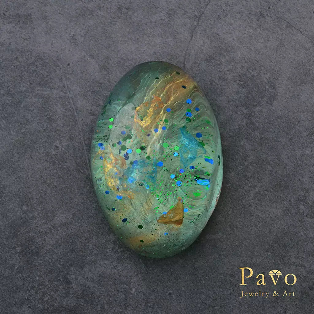 May Birthstone "Emerald" Art Gemstone Soap