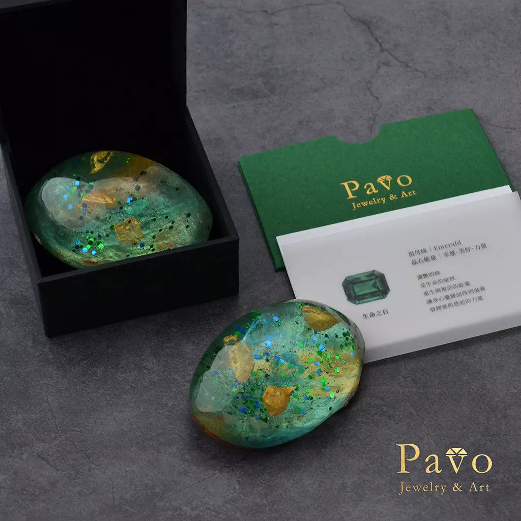 May Birthstone "Emerald" Art Gemstone Soap