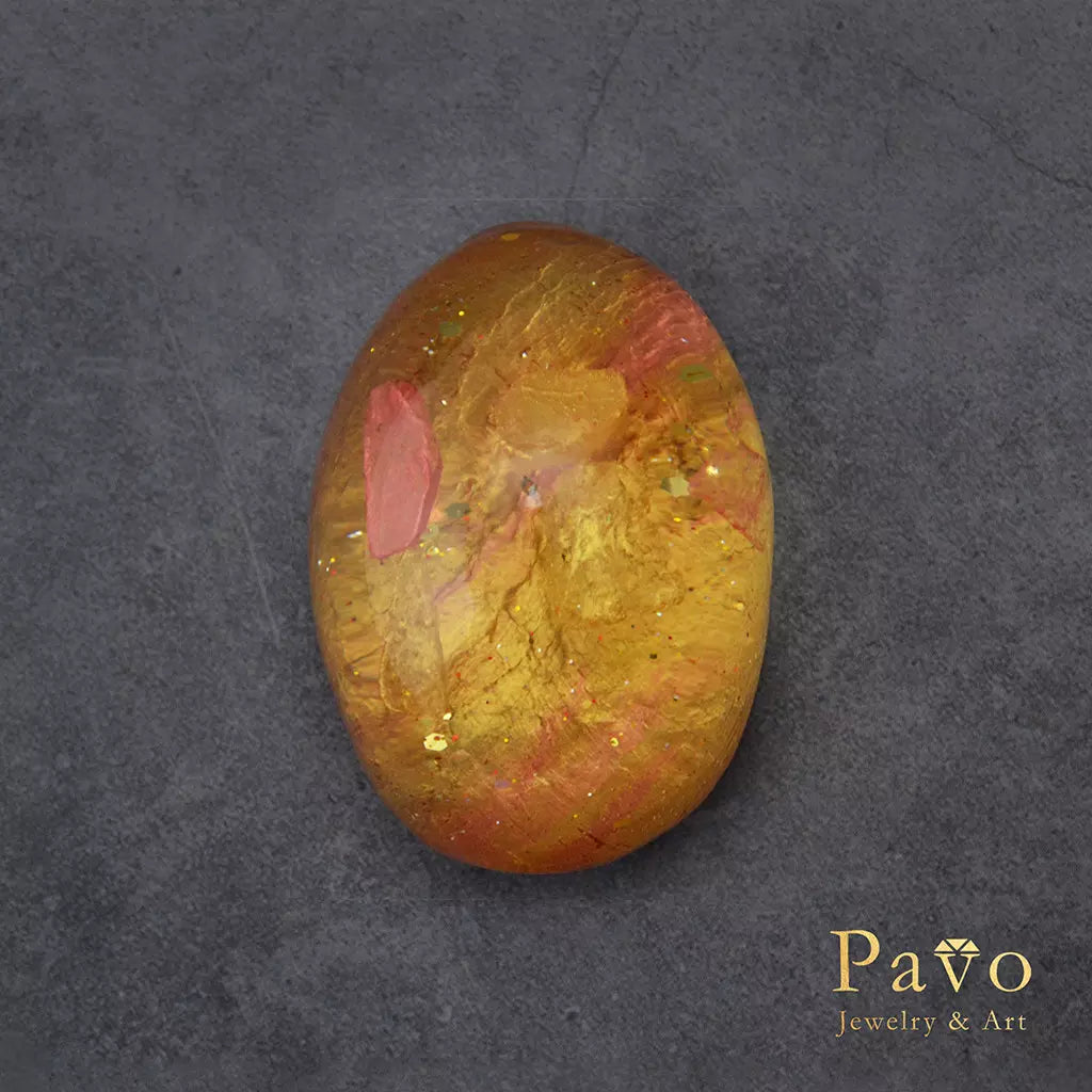 November Birthstone "Citrine" Art Gemstone Soap