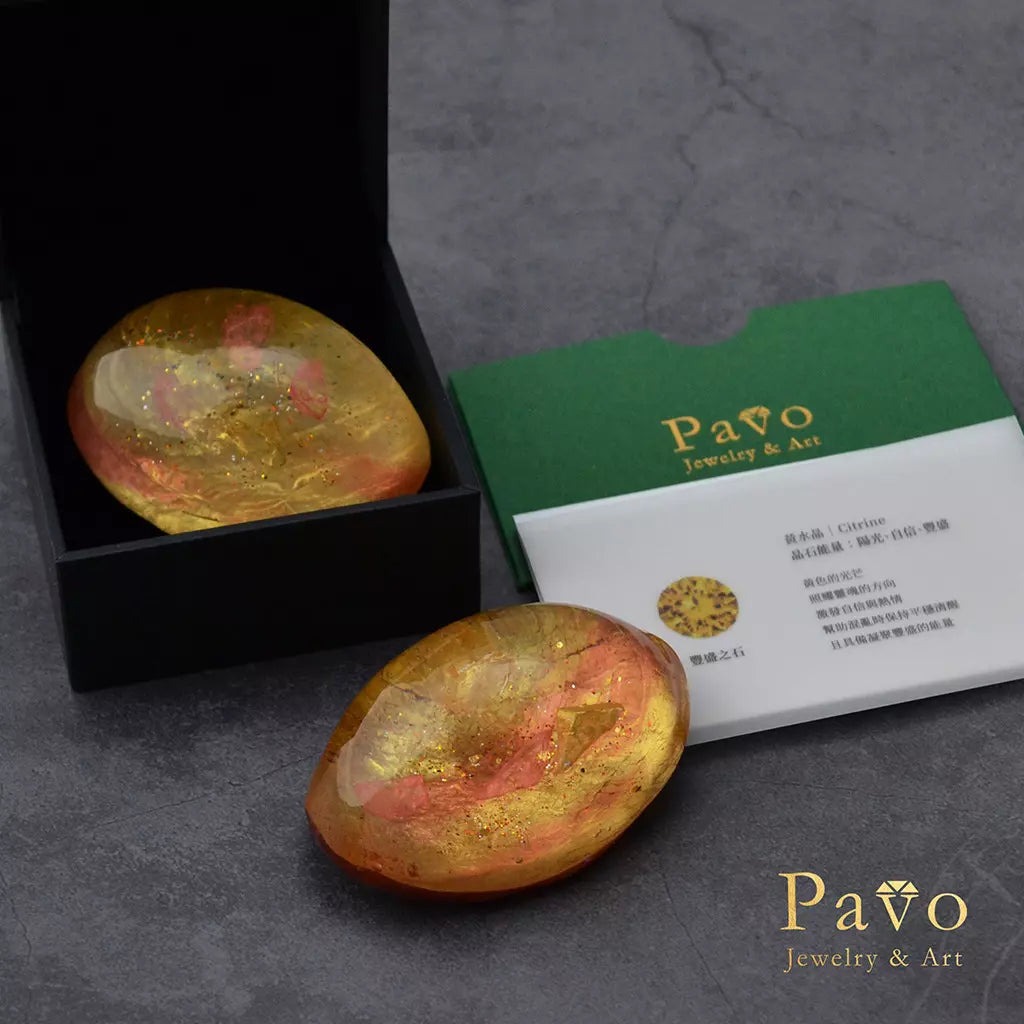 November Birthstone "Citrine" Art Gemstone Soap