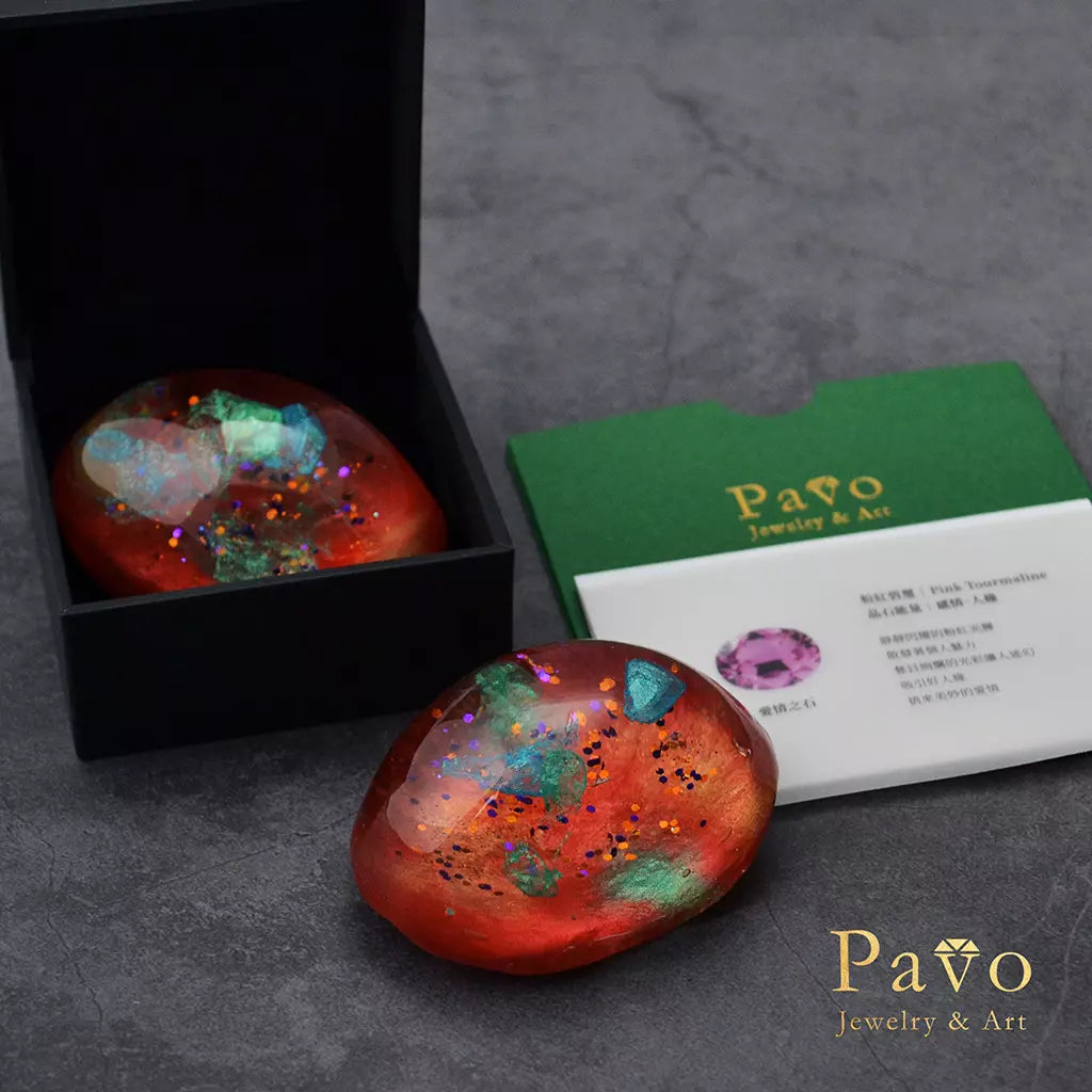 October Birthstone "Tourmaline" Art Gemstone Soap