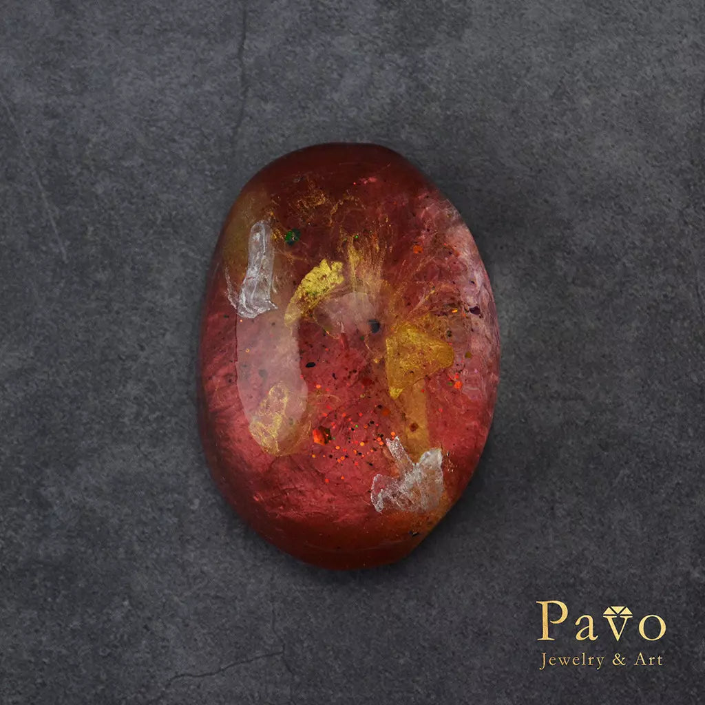 January Birthstone "Garnet" Art Gemstone Soap