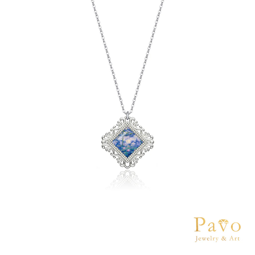 Monet’s "Water Lilies" Art Inlay Necklace