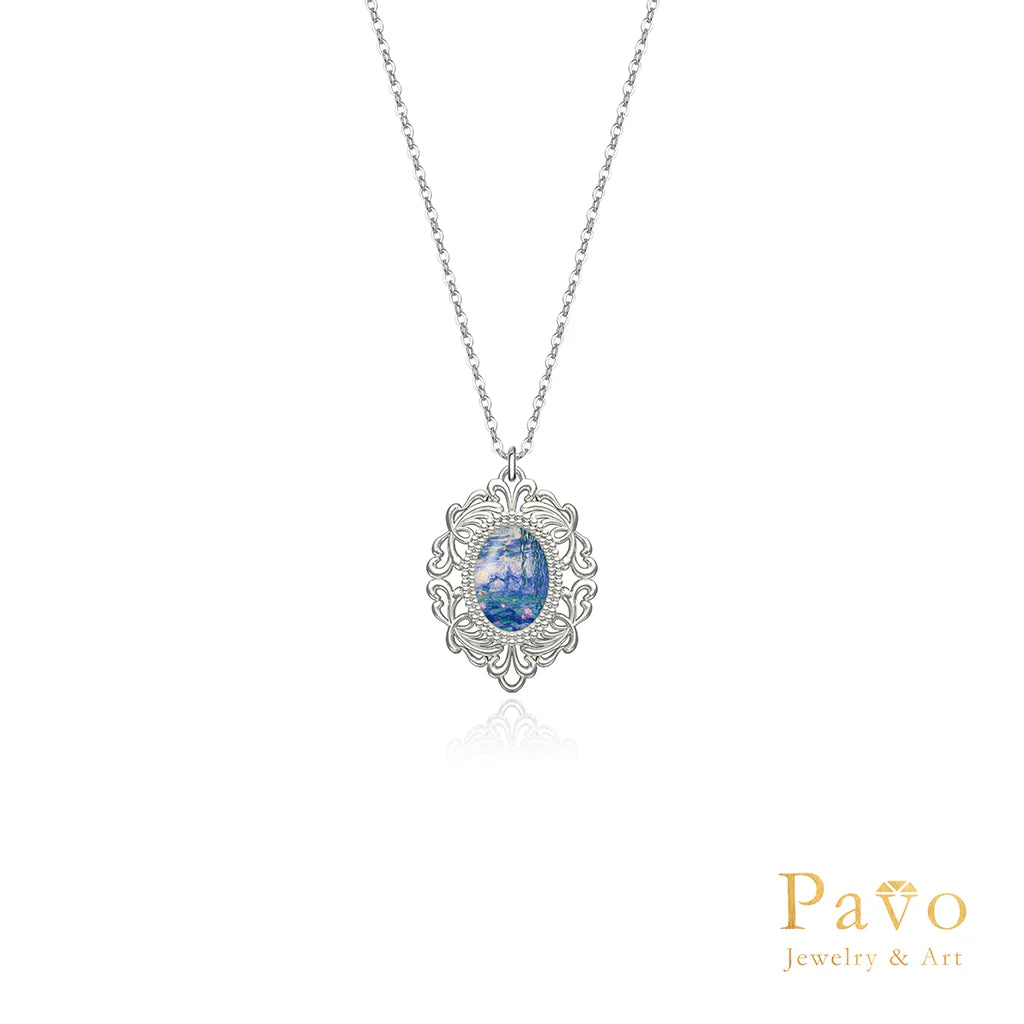 Monet’s "Water Lilies" Art Inlay Necklace