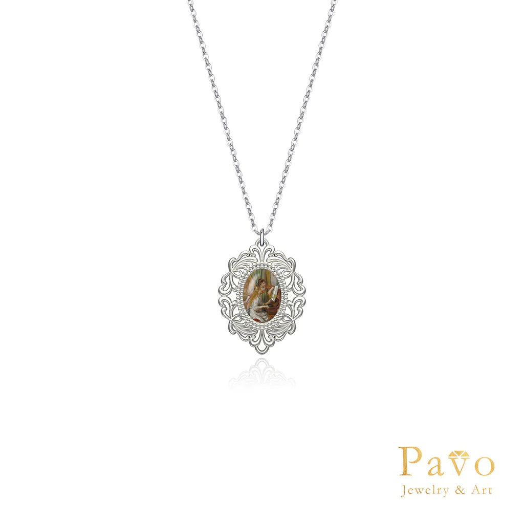 Renoir’s "Young Girls at the Piano" Art Inlay Necklace