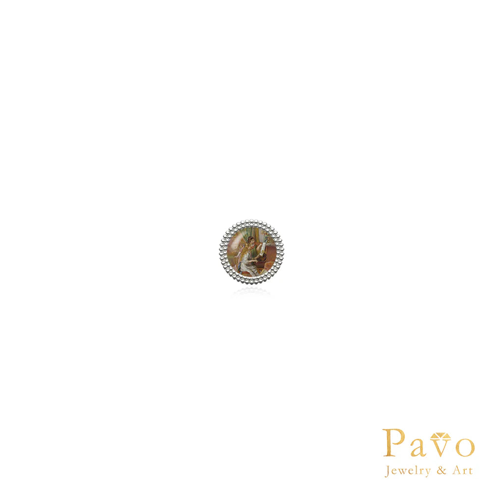 Renoir's "Young Girls at the Piano" Artistic Inlay Earrings