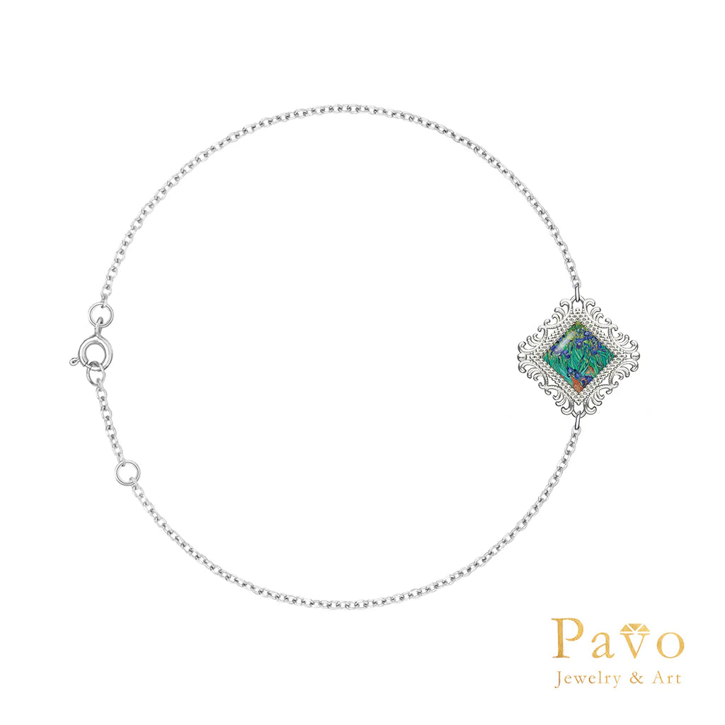 "Irises" Artistic Inlay Bracelet