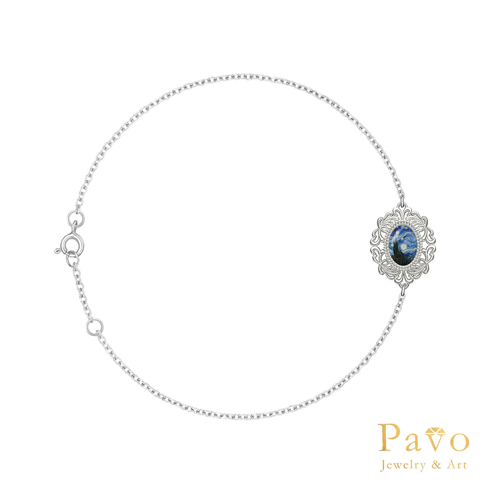 "The Starry Night" Artistic Inlay Bracelet