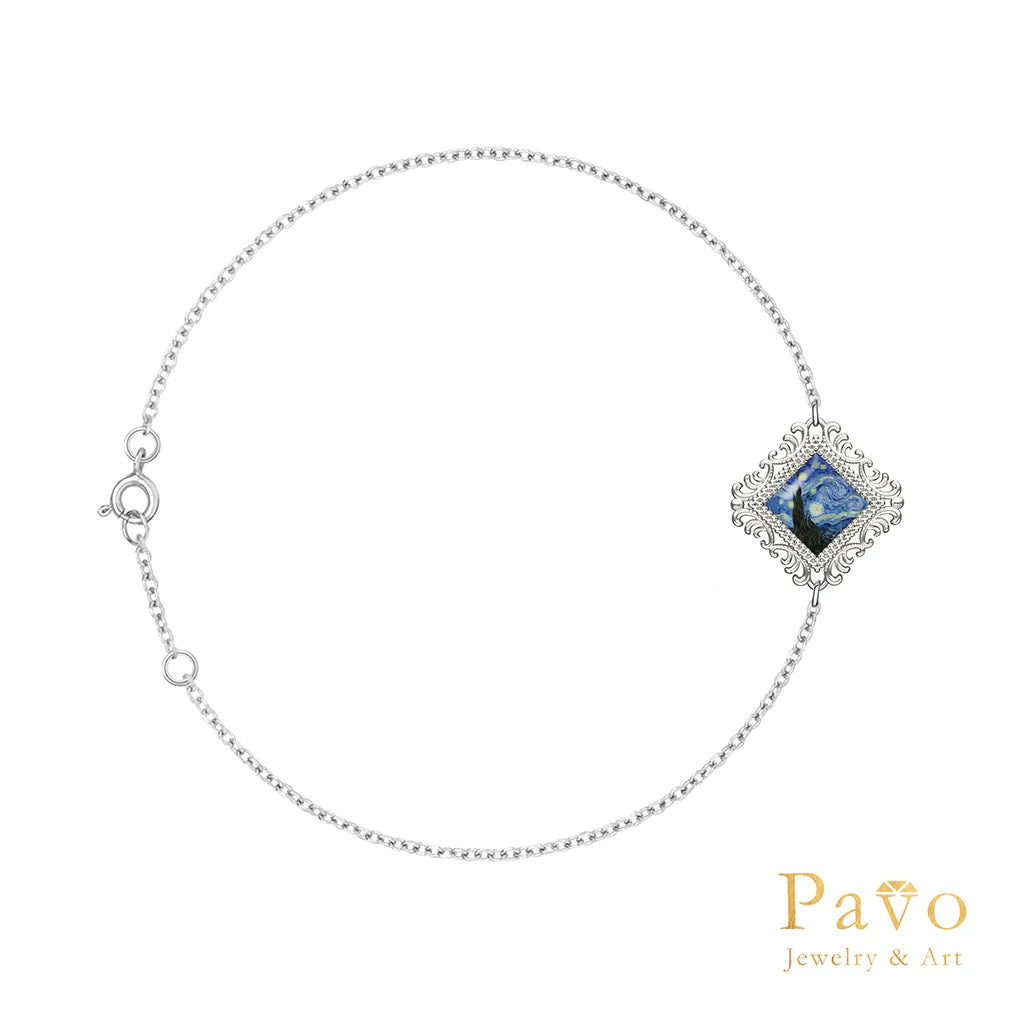 "The Starry Night" Artistic Inlay Bracelet