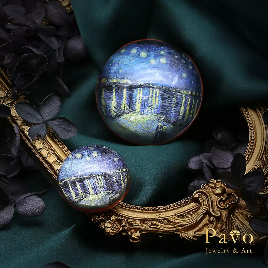 Van Gogh's "Starry Night Over the Rhône" Art Gemstone Soap